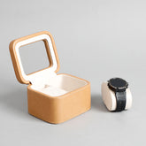 Amara Brown 2 Slot Leather Watch Box